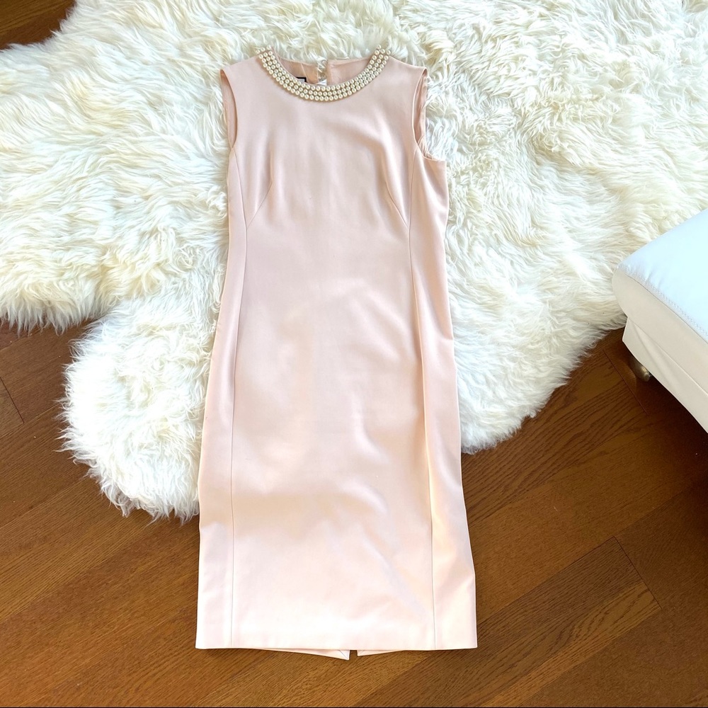 Moschino Couture sample dress pink with pearls